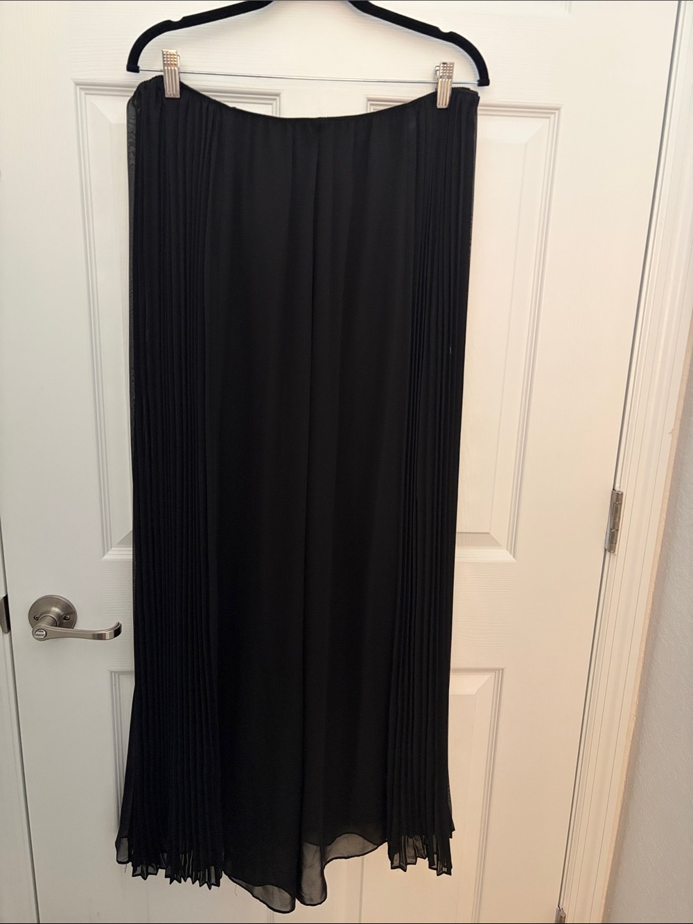Alex Evenings Black Pleated Palazzo Pants